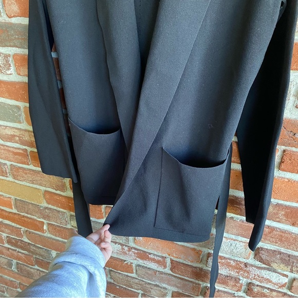 MM Lafleur Colette Jardigan Black Cardigan Tie Waist Hooded. excellent condition - Picture 7 of 15